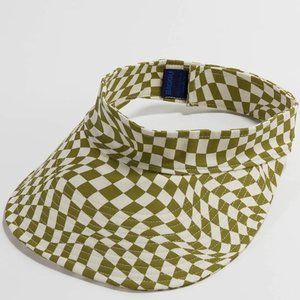 Visor in Moss Trippy Checker by Baggu! New without tags